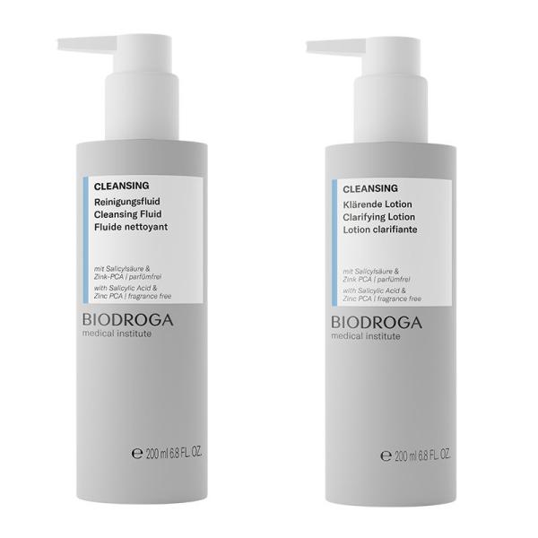 Biodroga MD Cleansing Reinigungsfluid & Clearifying Klärende Lotion 2 x 200 ml